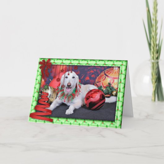 Kerstmis - LabraDoodle - Izzy Feestdagen Kaart (Voorkant)