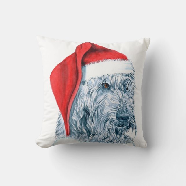 Kerstmis Labradoodle Kussen (Voorkant)