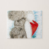 Kerstmis Labradoodle Legpuzzel (Horizontaal)