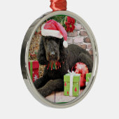 Kerstmis - LabraDoodle - Miller Metalen Ornament (Rechts)