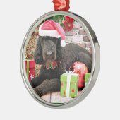 Kerstmis - LabraDoodle - Miller Metalen Ornament (Links)