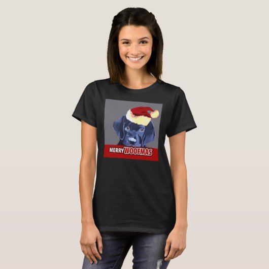 Kerstmis Labrador 189 T-shirt (Voorkant volledig)