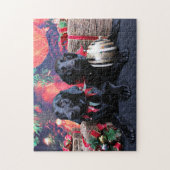 Kerstmis - Labrador - Banjo en Boomer Legpuzzel (Verticaal)