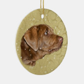Kerstmis, Labrador Retriever Dog Keramisch Ornament (Rechts)