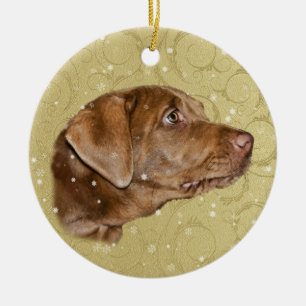 Kerstmis, Labrador Retriever Dog Keramisch Ornament