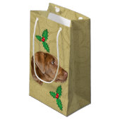 Kerstmis, Labrador Retriever Dog Klein Cadeauzakje (Voorkant Gekanteld)