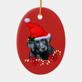Kerstmis Labrador Retriever Keramisch Ornament