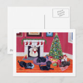 Kerstmis Labradors Feestdagenkaart (Voorkant / Achterkant)