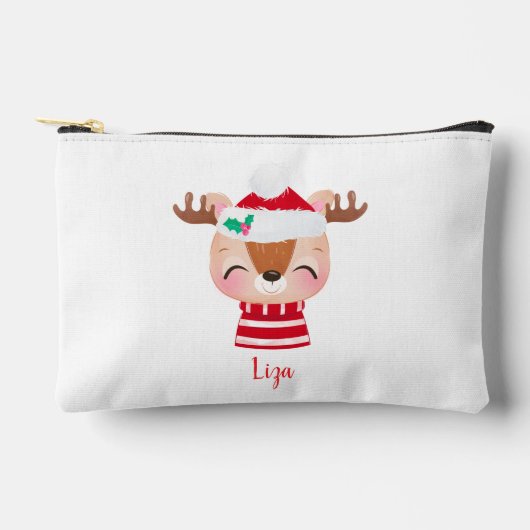Kerstmis lachend rendiergezicht etui (Voorkant)