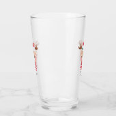 Kerstmis lachend rendiergezicht glas (Links)