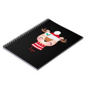 Kerstmis lachend rendiergezicht notitieboek (Linkerzijde)