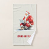 Kerstmis laden Leuke Santa ontwerp Bad Handdoek (Handdoek)