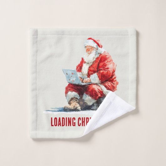 Kerstmis laden Leuke Santa ontwerp Bad Handdoek (Wasdoekje)