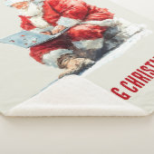 Kerstmis laden Leuke Santa-ontwerp Sherpa Deken (3/4)