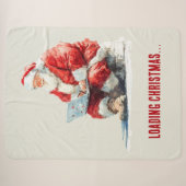 Kerstmis laden Leuke Santa-ontwerp Sherpa Deken (Voorkant (horizontaal))
