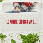 Kerstmis Ladend Grappig Sinterklaas Design Theedoek (Gevouwen)