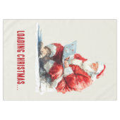 Kerstmis Ladend Leuke Santa Design Tafelkleed (Voorkant (Horizontaal))