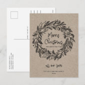 Kerstmis Landelijke Kerstkrans Krachtkaart Feestdagenkaart (Voorkant / Achterkant)