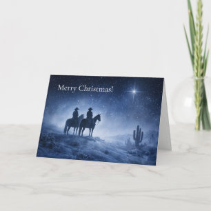 Kerstmis Landelijke Western Cowboy Zuidwesterse  Kaart