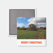 Kerstmis, landschapsfotografie magneet (Voorkant / Achterkant)