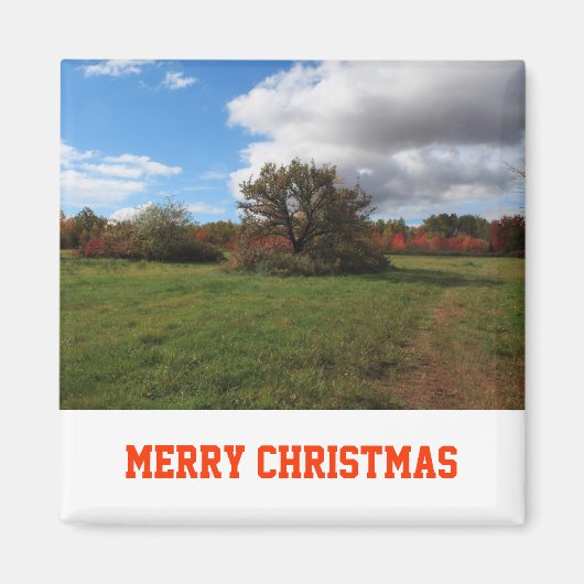 Kerstmis, landschapsfotografie magneet (Voorkant)