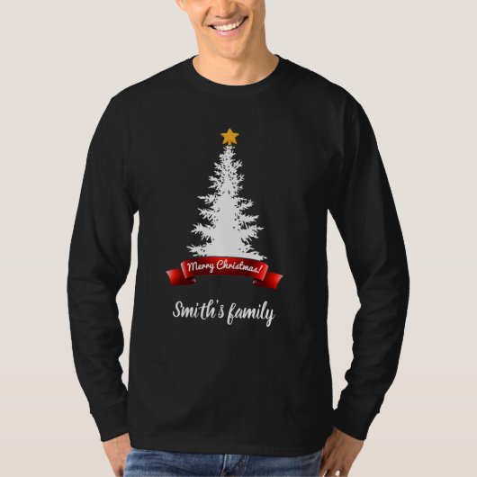 Kerstmis lange mouw aanpasbare T-shirt (Voorkant)
