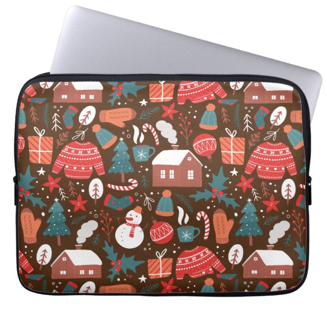 Kerstmis Laptop Sleeve (Voorkant)