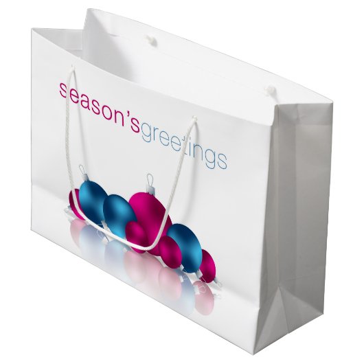 Kerstmis Large Cadeautasje (Voorkant Gekanteld)