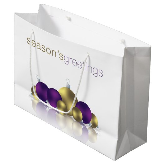 Kerstmis Large Cadeautasje (Voorkant Gekanteld)