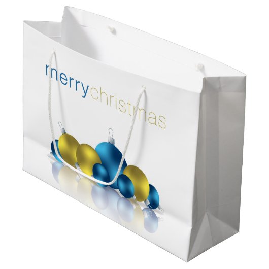 Kerstmis Large Cadeautasje (Voorkant Gekanteld)