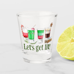 Kerstmis Laten we Grappige Feestjes Vieren Shot Glas
