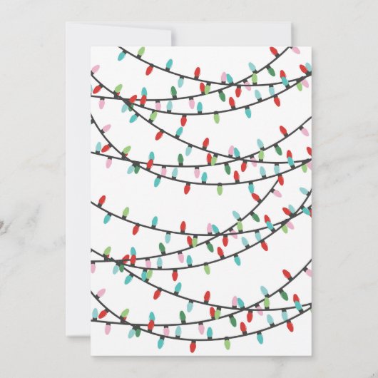 Kerstmis Laten we verlichte cocktail party Kaart (Achterkant)