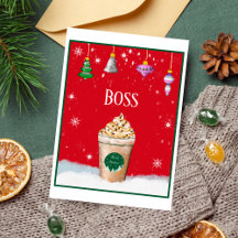 Kerstmis Latte Met Vintage Ornament Baas