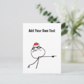 Kerstmis Le Me Memes Met Aangepaste tekst BEWERKBA Feestdagenkaart (Staand voorkant)