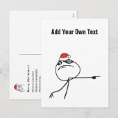 Kerstmis Le Me Memes Met Aangepaste tekst BEWERKBA Feestdagenkaart (Voorkant / Achterkant)