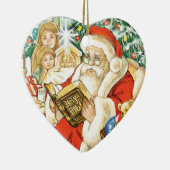 Kerstmis: Lees de bijbel op kerstavond Keramisch Ornament (Rechts)