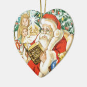 Kerstmis: Lees de bijbel op kerstavond Keramisch Ornament (Links)