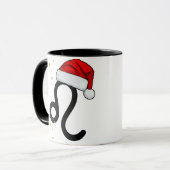 Kerstmis Leeuw Zodiac Kerstman Hoed Mok (Voorkant links)