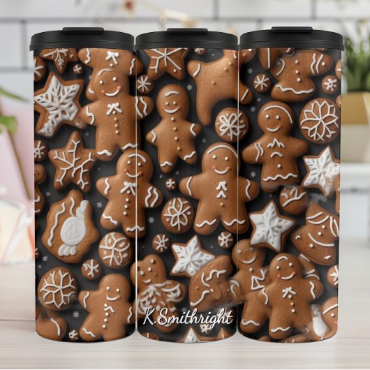 Kerstmis Leger Keramiek Patroon Thermosbeker