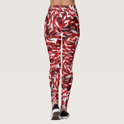 Kerstmis Leggings, Candy Cane Leggings (Achterkant)