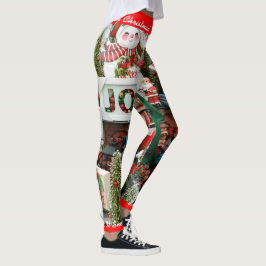 Kerstmis Leggings personaliseren laat het sneeuwen