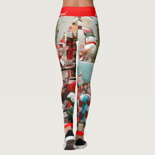 Kerstmis Leggings personaliseren laat het sneeuwen (Achterkant)