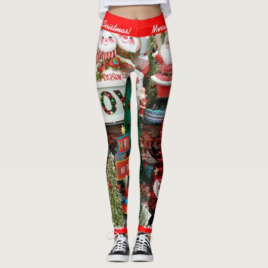 Kerstmis Leggings personaliseren laat het sneeuwen (Voorkant)