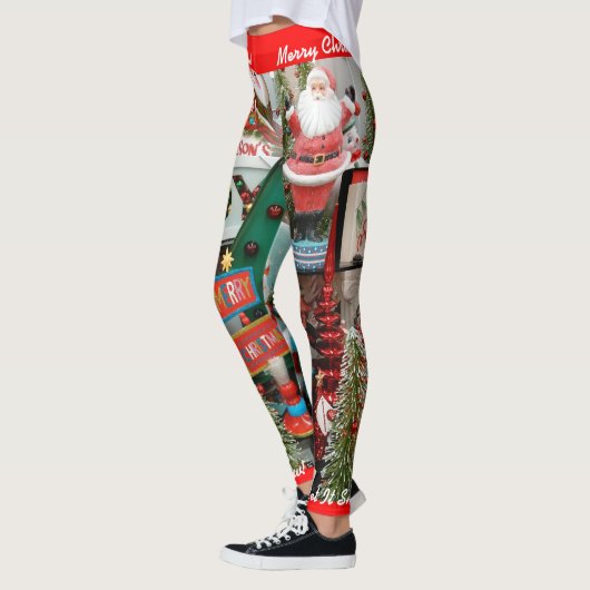 Kerstmis Leggings personaliseren laat het sneeuwen (Links)