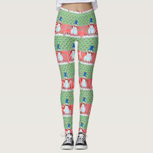 Kerstmis Leggings, Snowman Leggings