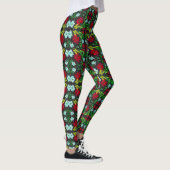 Kerstmis Leggings van Poinsettia Vrouwenkreet (Rechts)