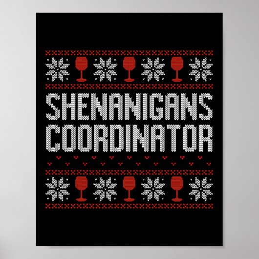 Kerstmis lelijk T-shirt Shenanigans Coördinator Poster (Voorkant)