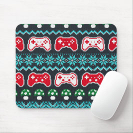 Kerstmis lelijk trui patroon gamecontroller muismat