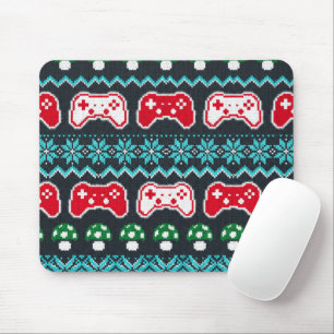 Kerstmis lelijk trui patroon gamecontroller muismat