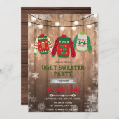 Kerstmis lelijk truitje thema kaart (Voorkant / Achterkant)